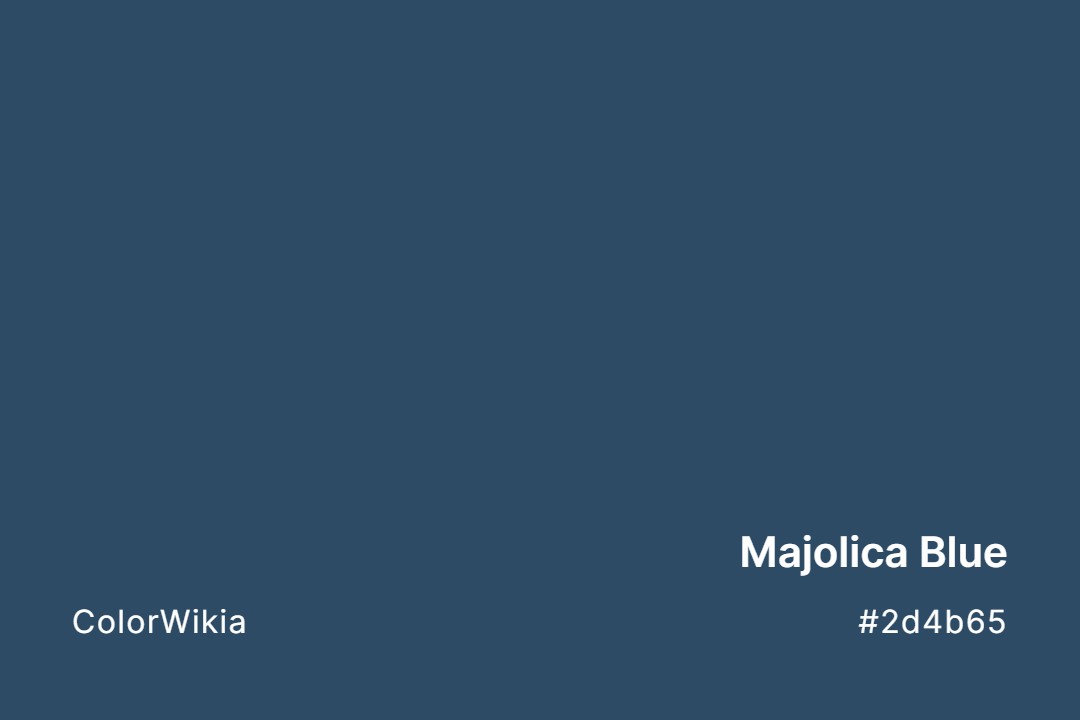 Majolica Blue Color – #2d4b65: Codes and Complete Breakdown