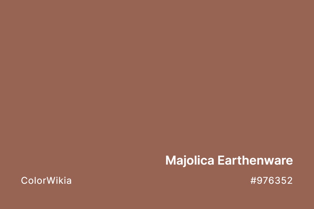 Majolica Earthenware Color – #976352: Codes and Complete Breakdown