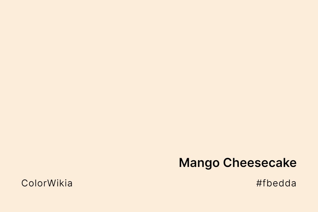 mango cheesecake color fbedda