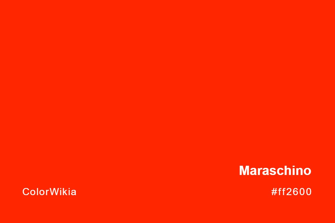 Maraschino Color – #ff2600: Codes and Complete Breakdown