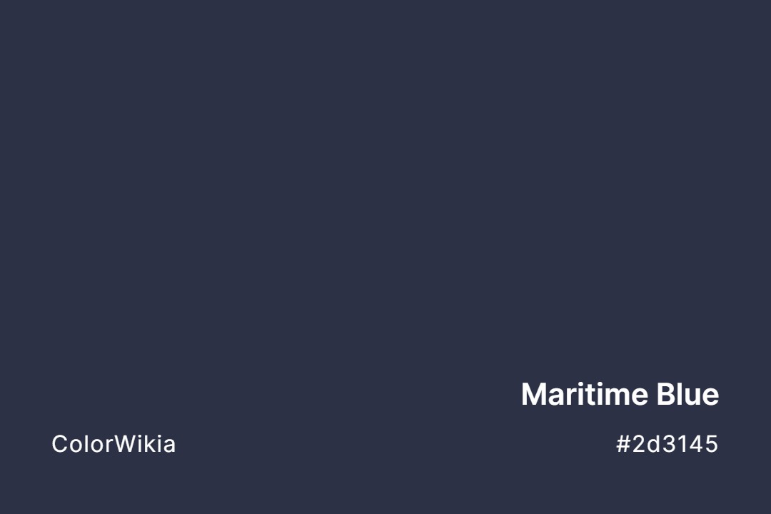 maritime blue color 2d3145