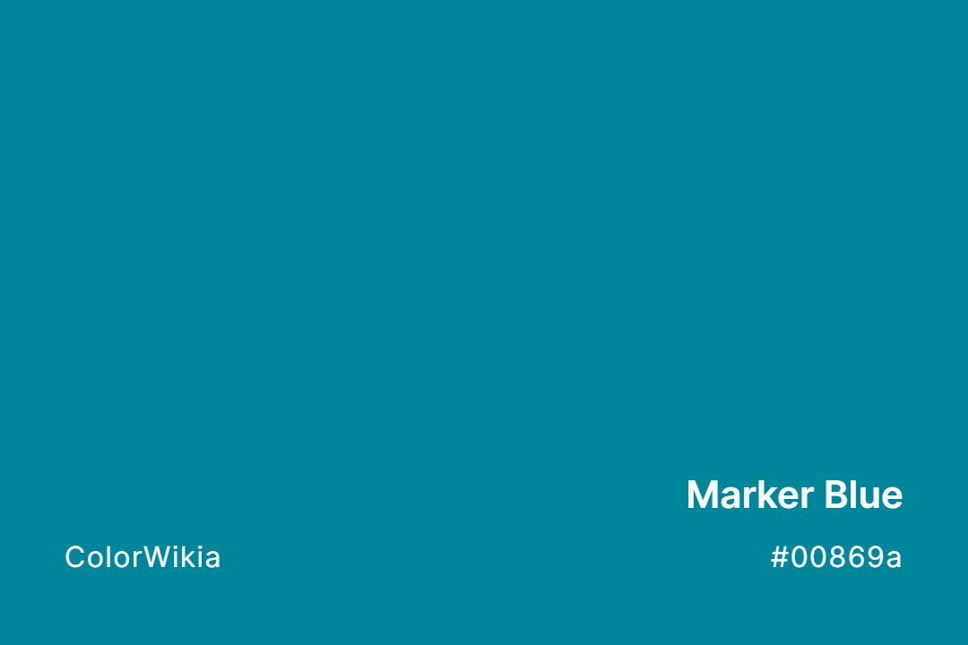 marker blue color 00869a