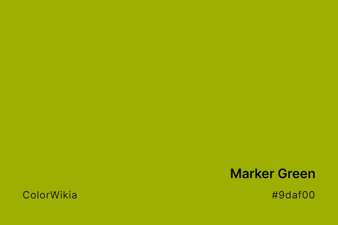 marker green color 9daf00