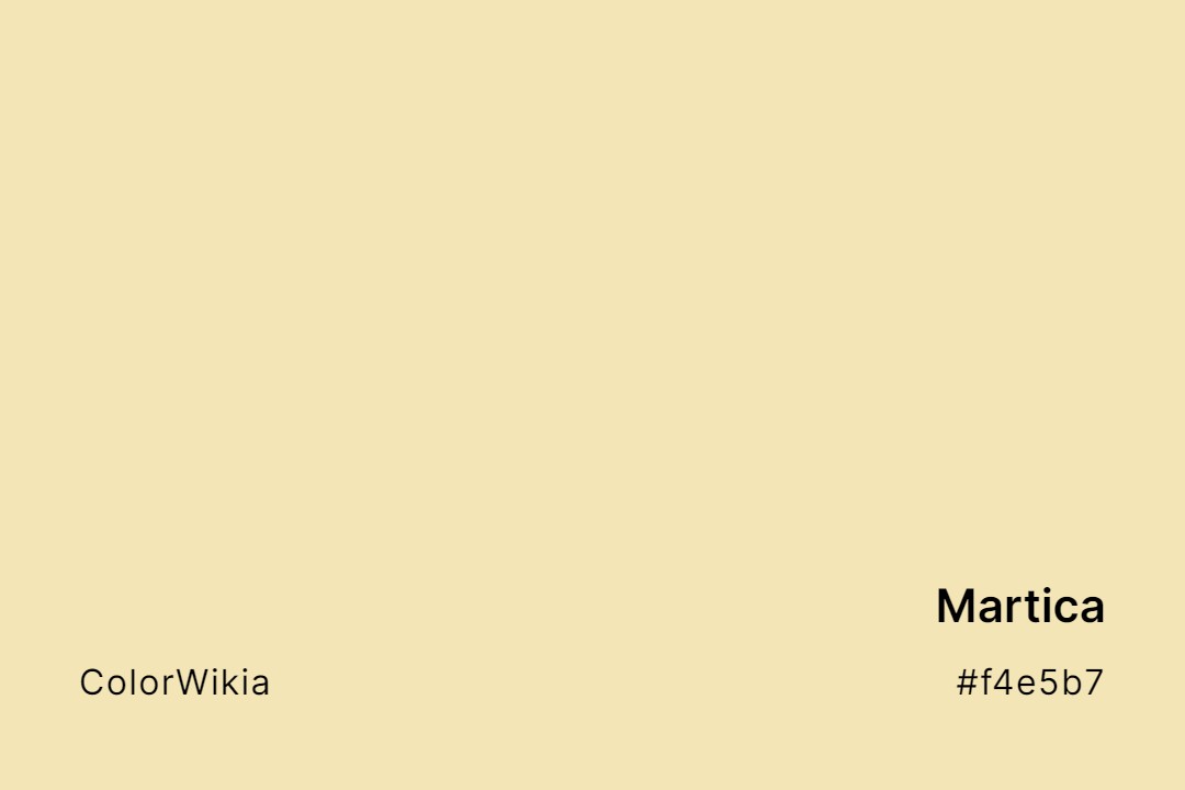 Martica Color – #f4e5b7: Codes and Complete Breakdown