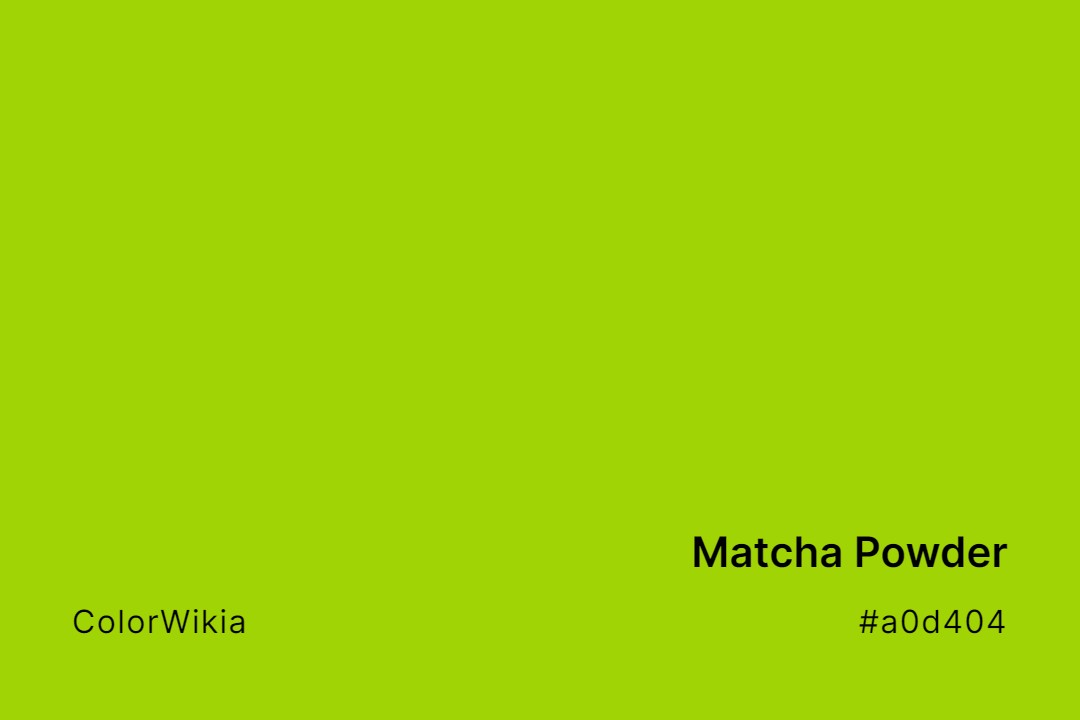 matcha powder color a0d404