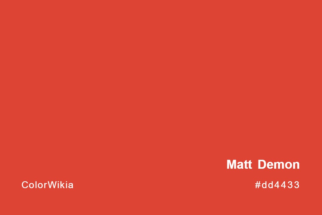 matt demon color dd4433