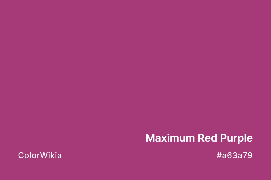 maximum red purple color a63a79