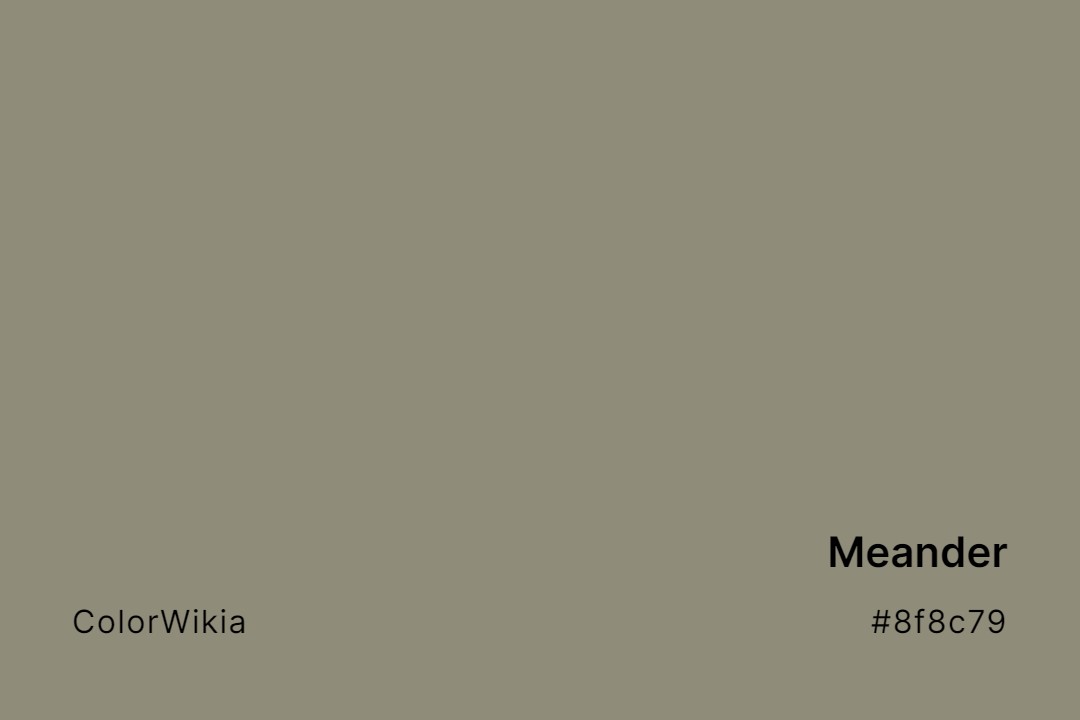 Meander Color – #8f8c79: Codes and Complete Breakdown