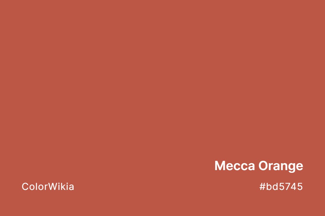 mecca orange color bd5745