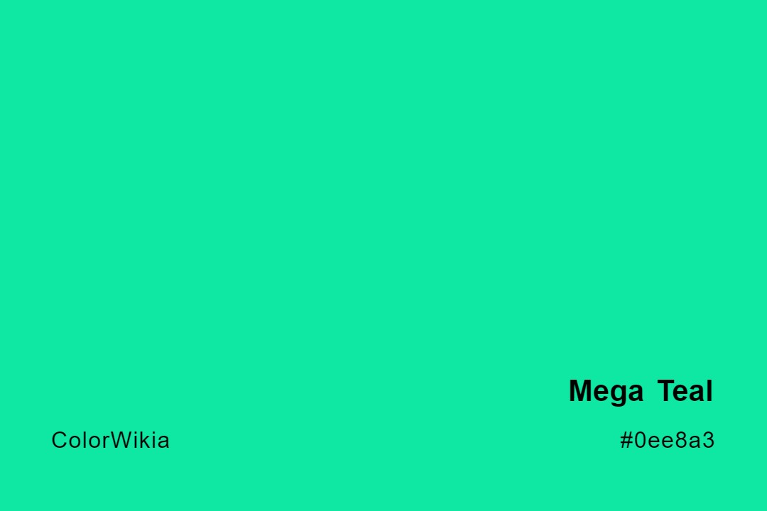 mega teal color 0ee8a3