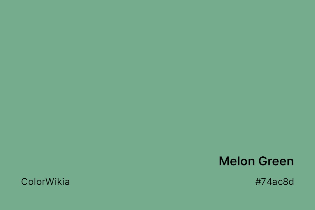 melon green color 74ac8d