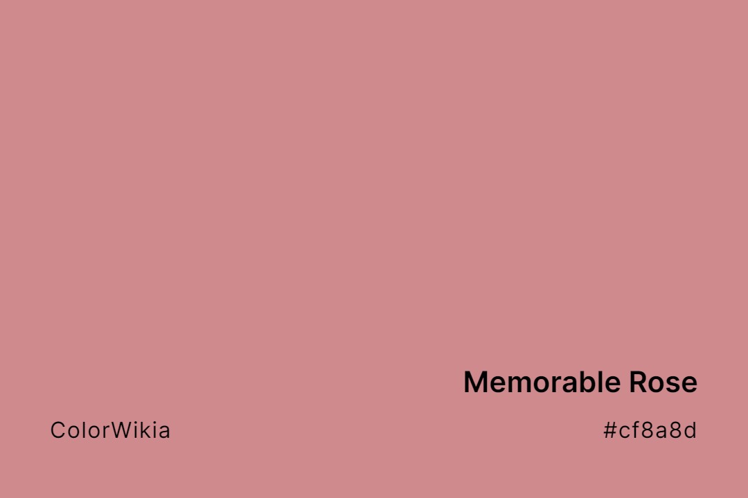 Memorable Rose Color – #cf8a8d: Codes and Complete Breakdown