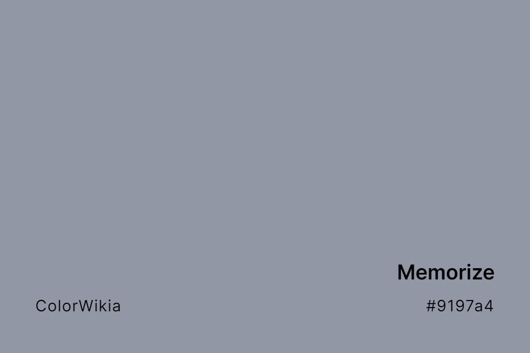 Memorize Color – #9197a4: Codes and Complete Breakdown