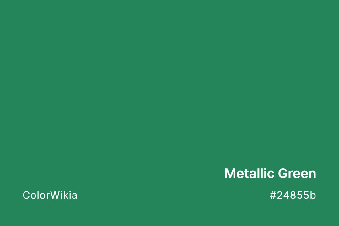 metallic green color 24855b