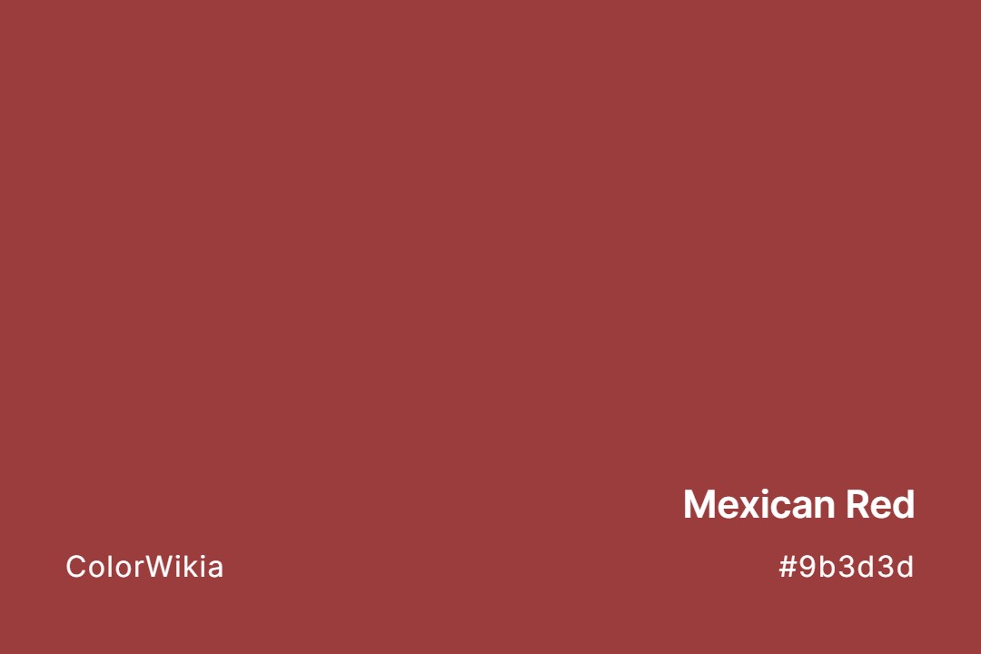 mexican red color 9b3d3d