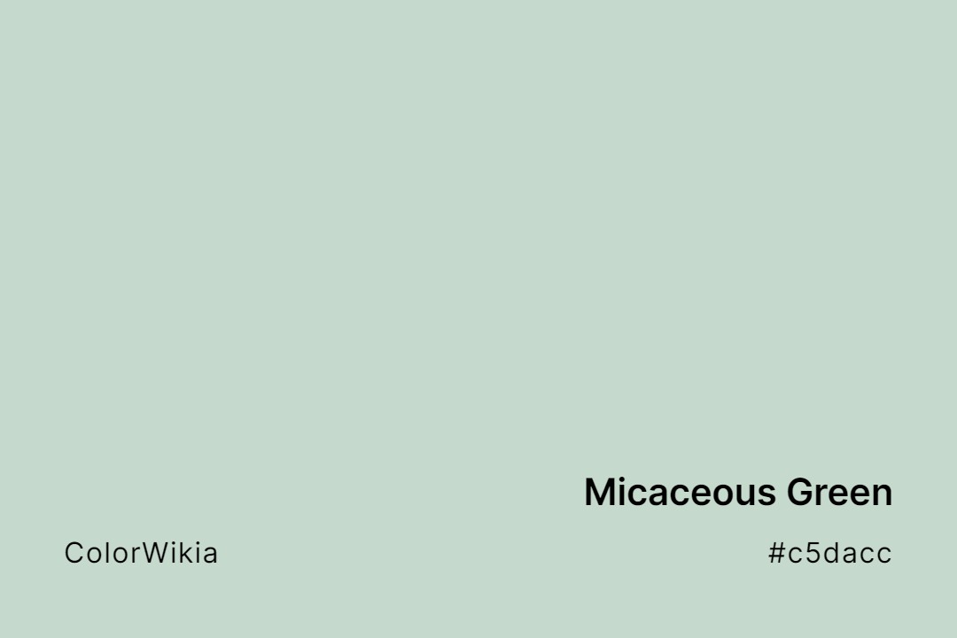 Micaceous Green Color – #c5dacc: Codes and Complete Breakdown