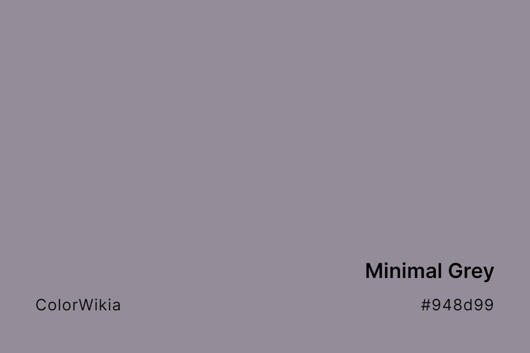 Minimal Grey Color – #948d99: Codes and Complete Breakdown