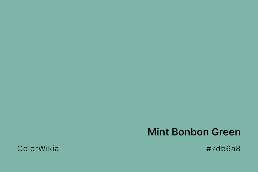 mint bonbon green color 7db6a8