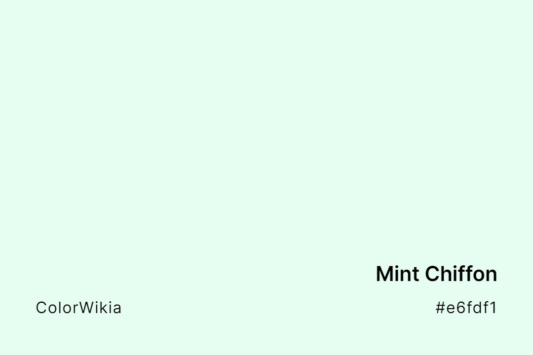 mint chiffon color e6fdf1
