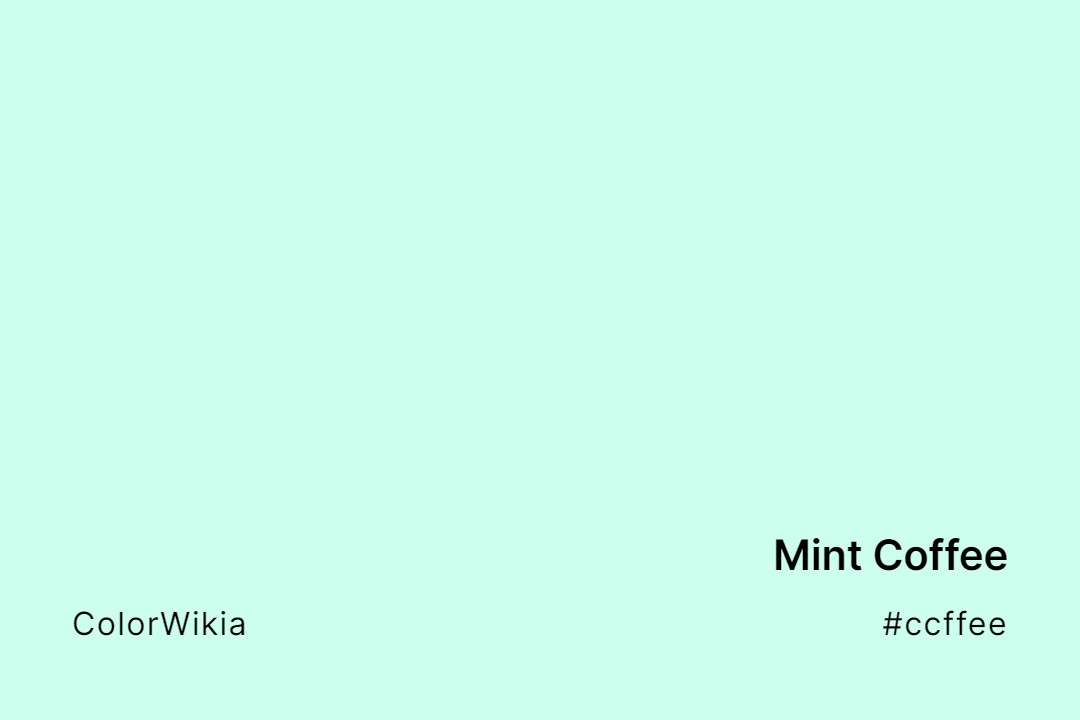 mint coffee color ccffee