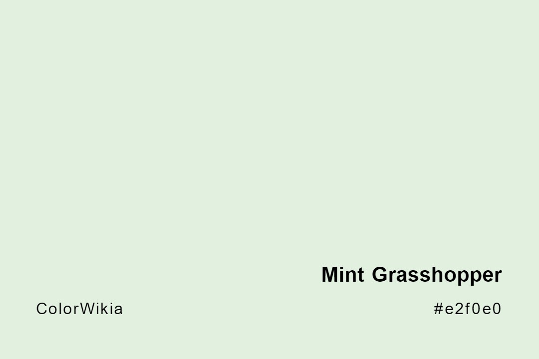 mint grasshopper color e2f0e0