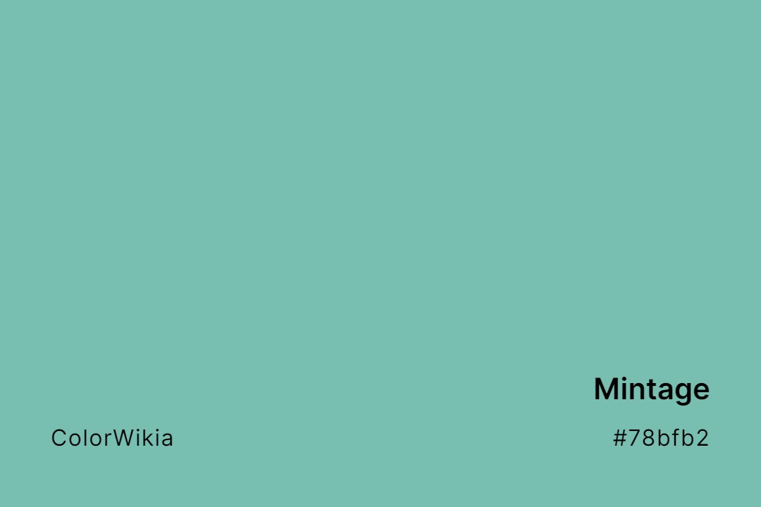 Mintage Color – #78bfb2: Codes and Complete Breakdown