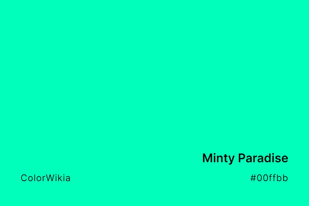 minty paradise color 00ffbb