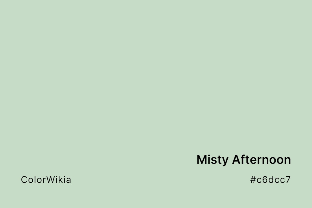 misty afternoon color c6dcc7