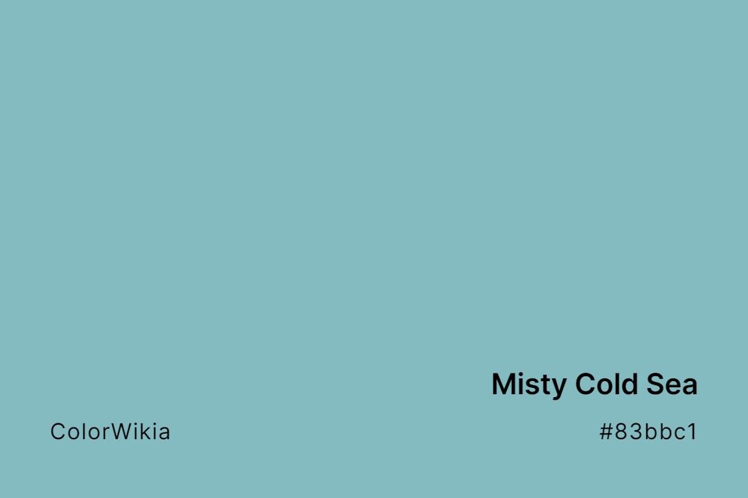 misty cold sea color 83bbc1