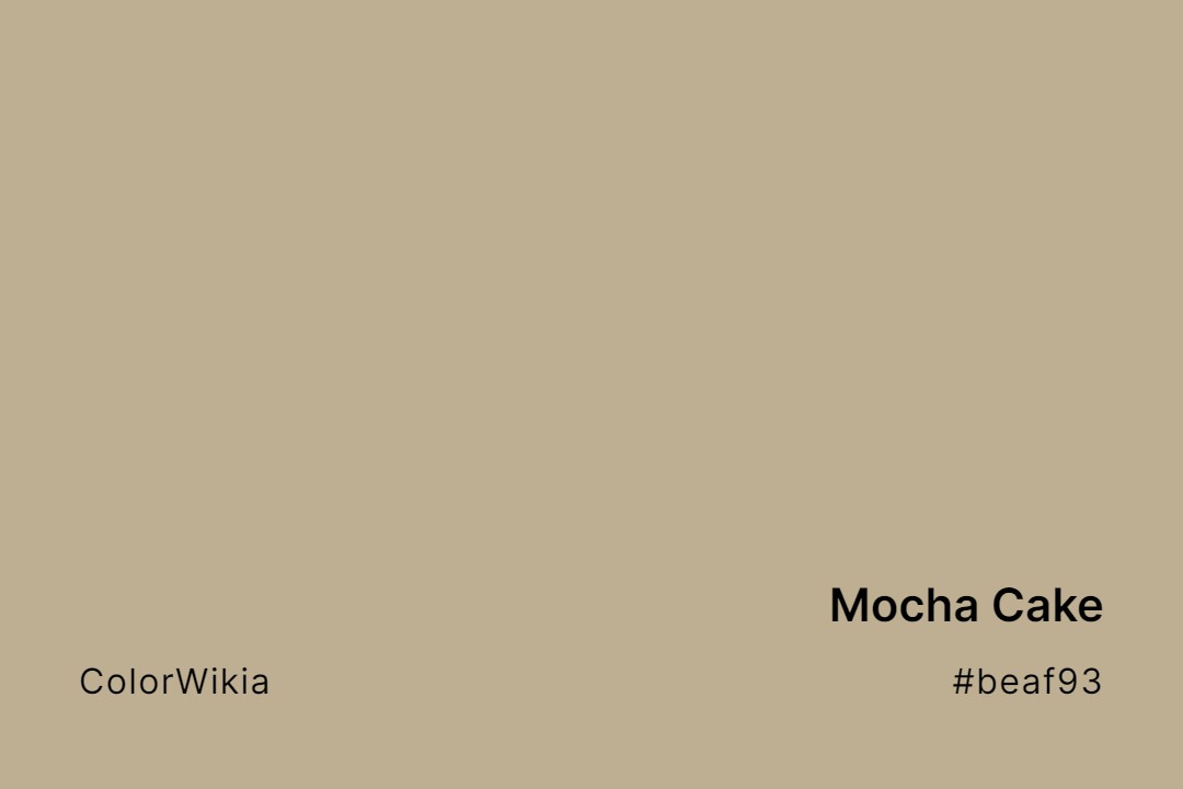 mocha cake color beaf93