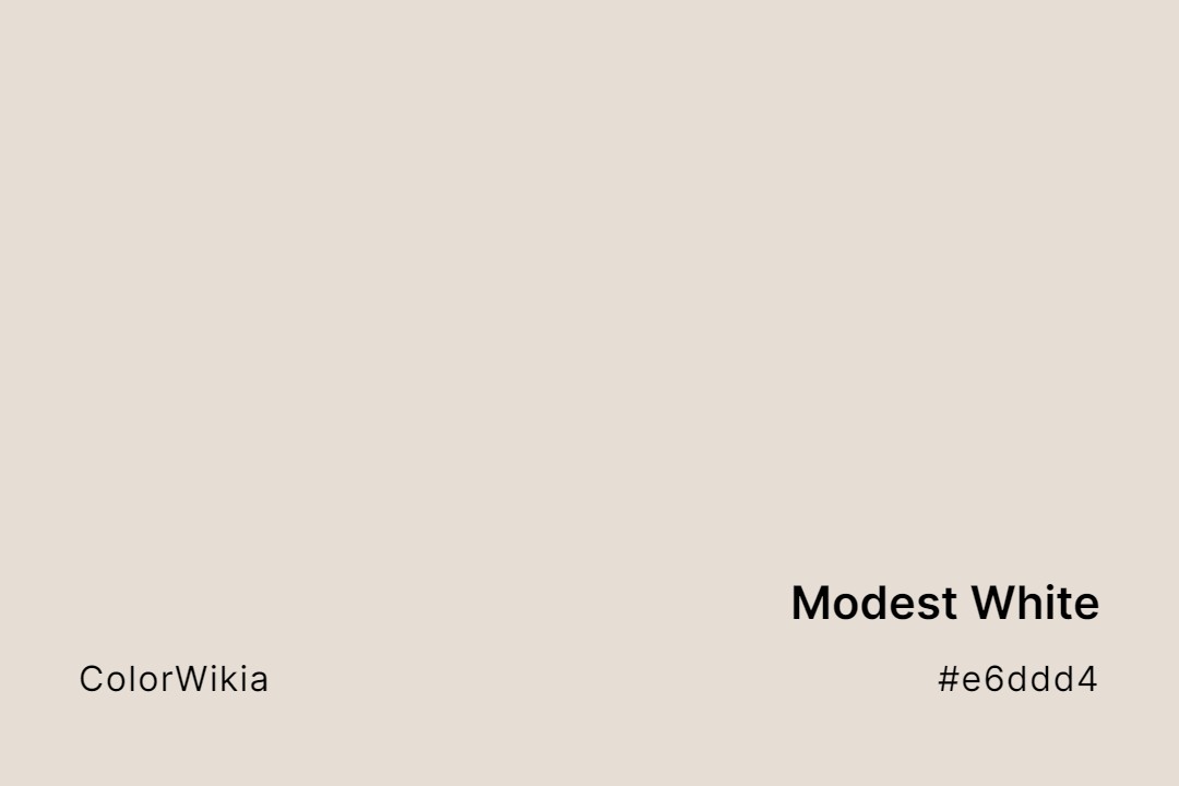 Modest White Color – #e6ddd4: Codes and Complete Breakdown