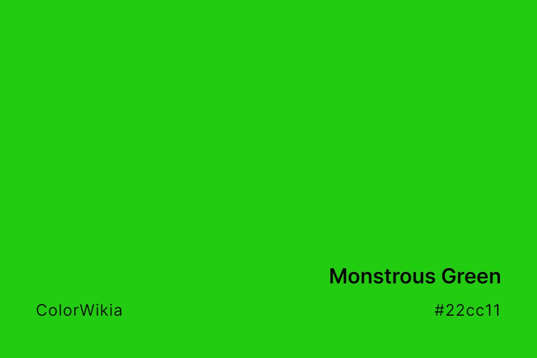 Monstrous Green Color – #22cc11: Codes and Complete Breakdown