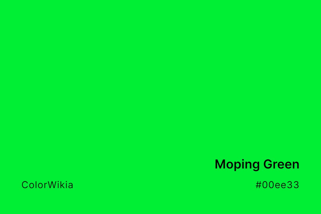 Moping Green Color – #00ee33: Codes and Complete Breakdown