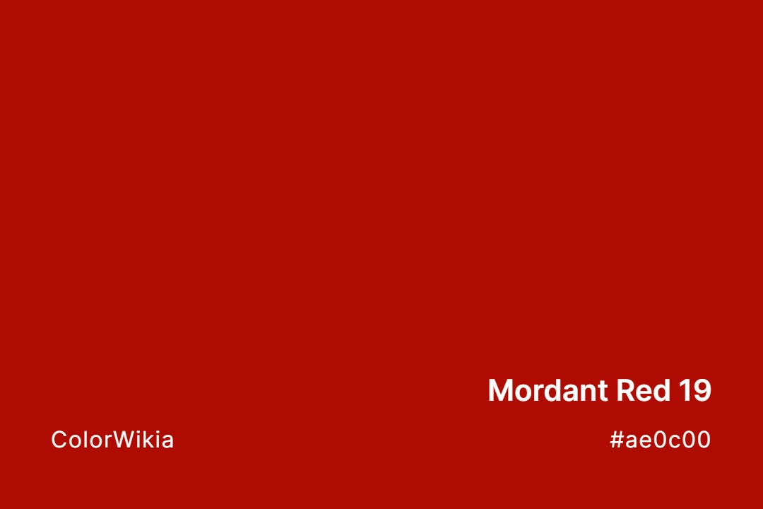 Mordant Red 19 Color – #ae0c00: Codes and Complete Breakdown