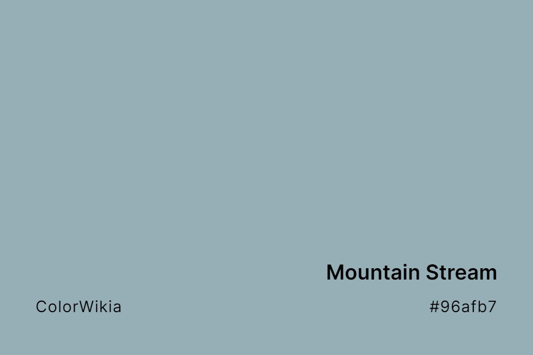 mountain stream color 96afb7