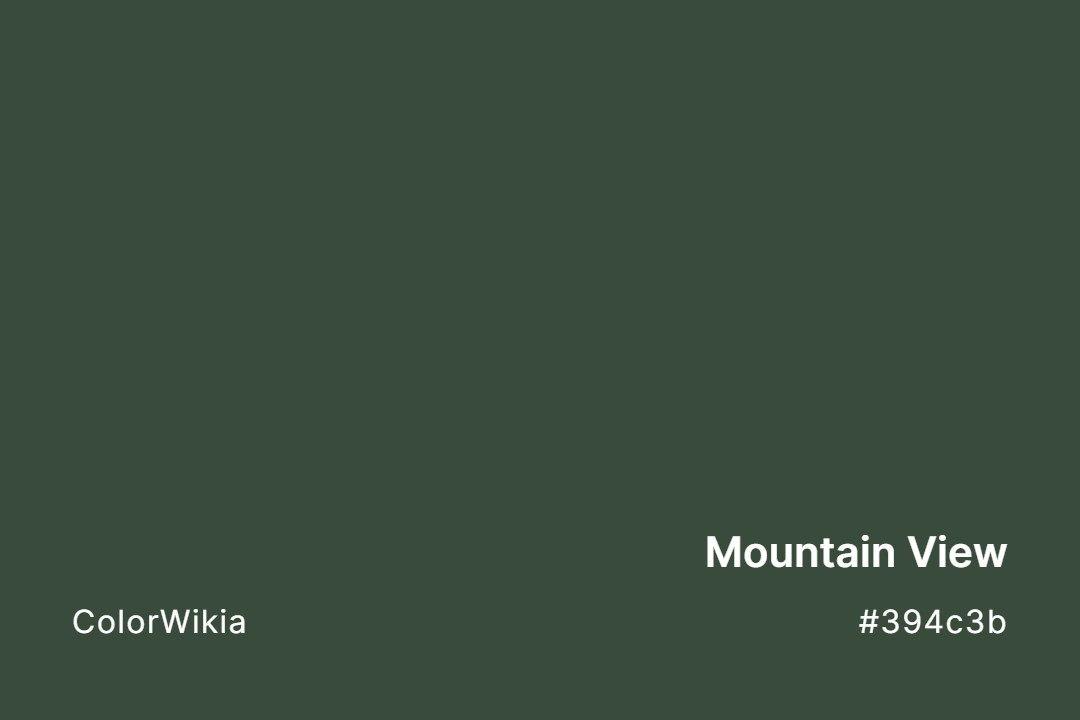 mountain view color 394c3b