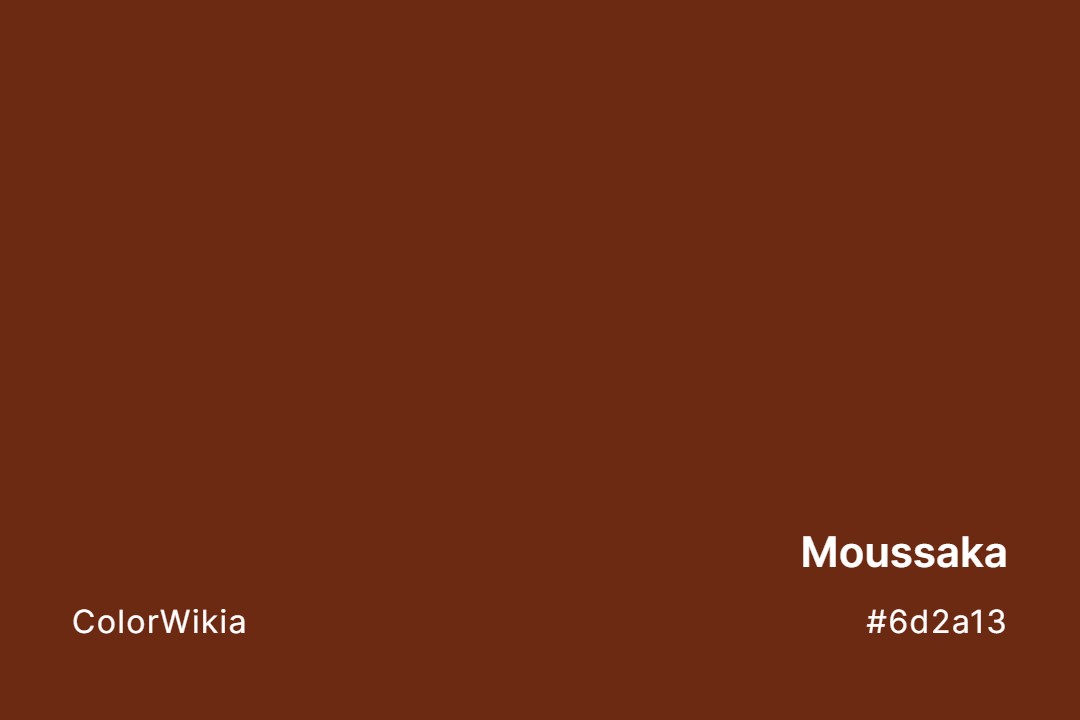 Moussaka Color – #6d2a13: Codes and Complete Breakdown