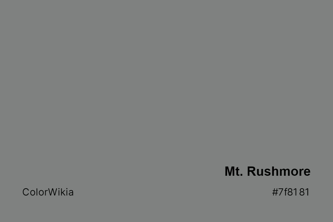 Mt. Rushmore Color – #7f8181: Codes and Complete Breakdown