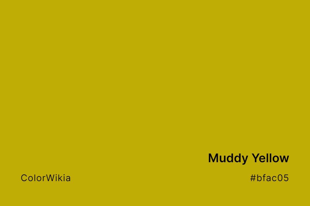 muddy yellow color bfac05