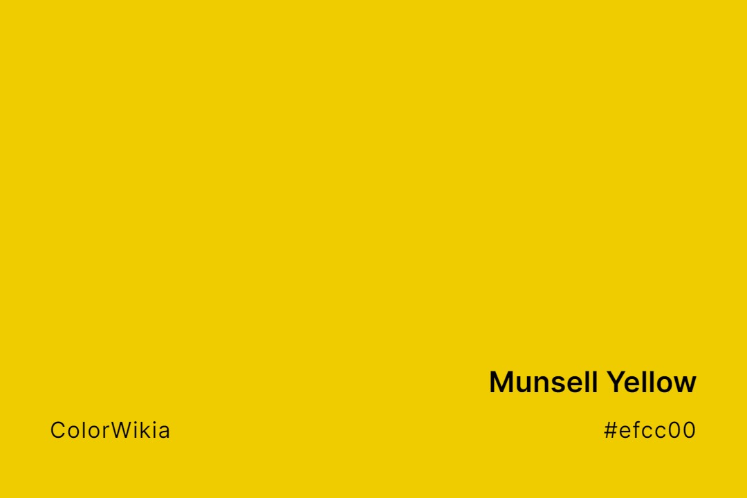 Munsell Yellow Color – #efcc00: Codes and Complete Breakdown