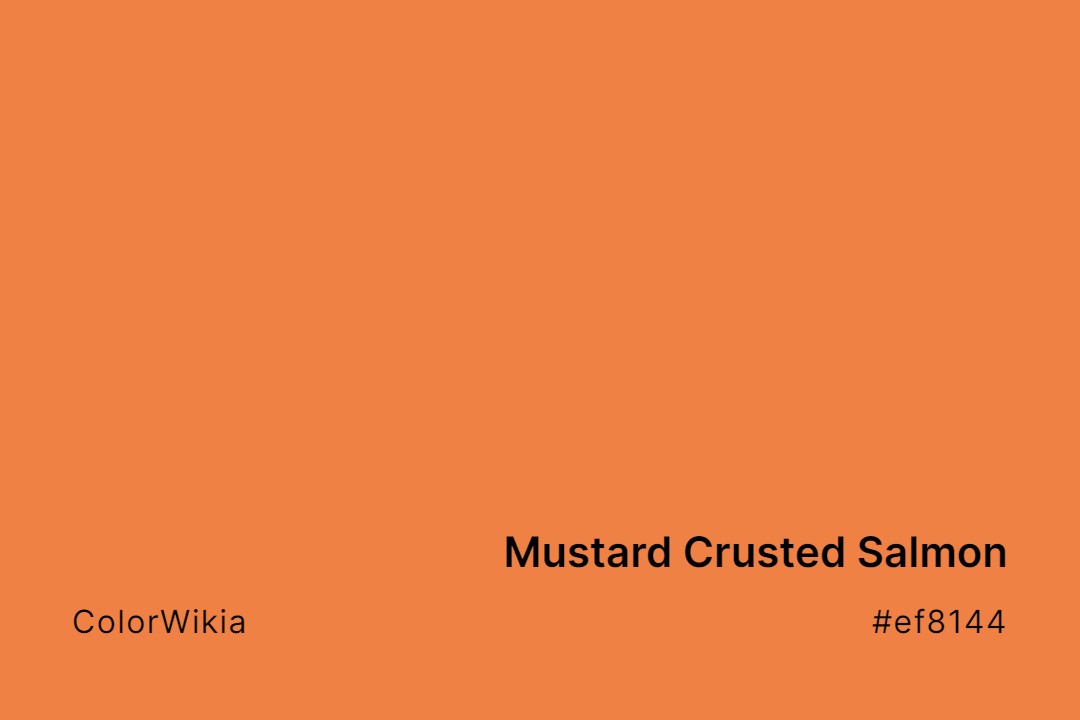 mustard crusted salmon color ef8144