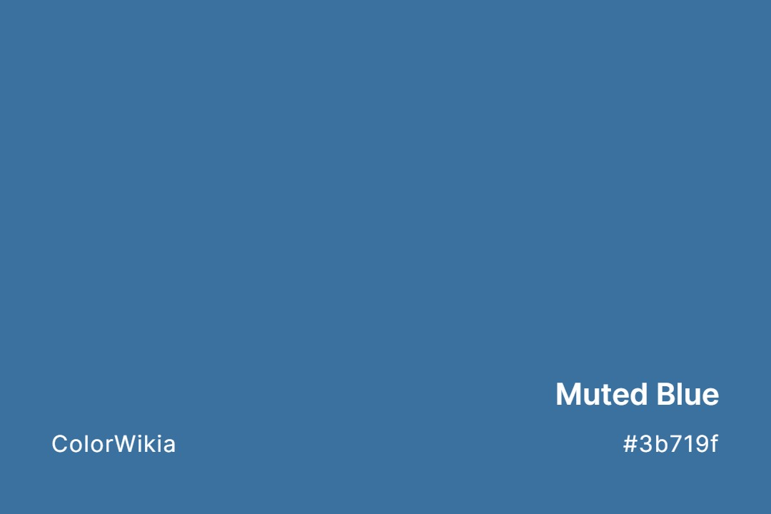 muted blue color 3b719f