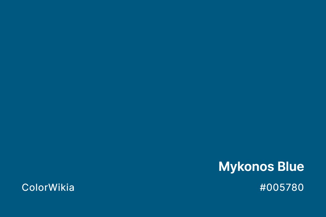 Mykonos Blue Color – #005780: Codes and Complete Breakdown