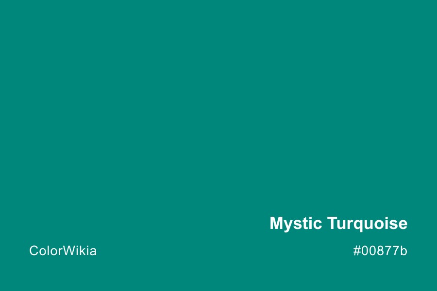 mystic turquoise color 00877b