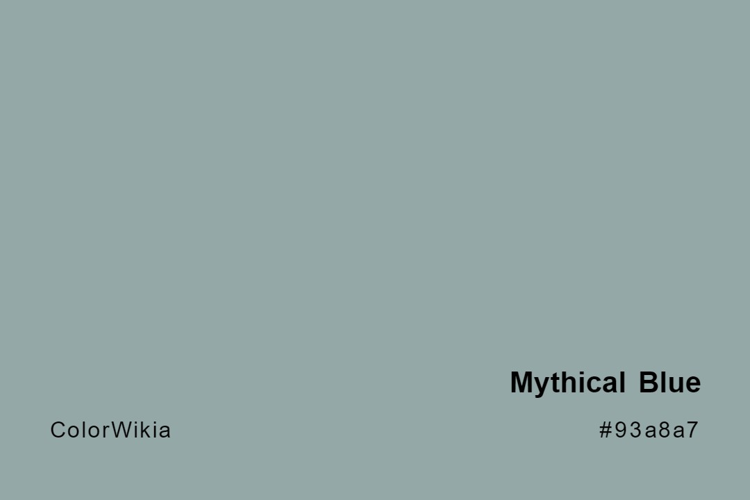 mythical blue color 93a8a7