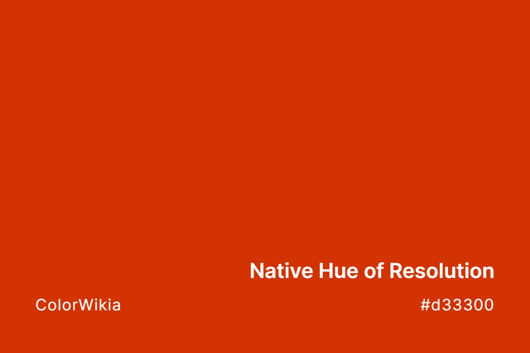 native hue of resolution color d33300