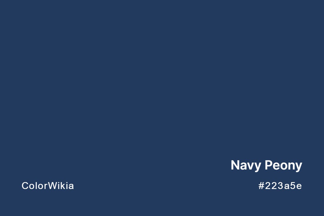 navy peony color 223a5e