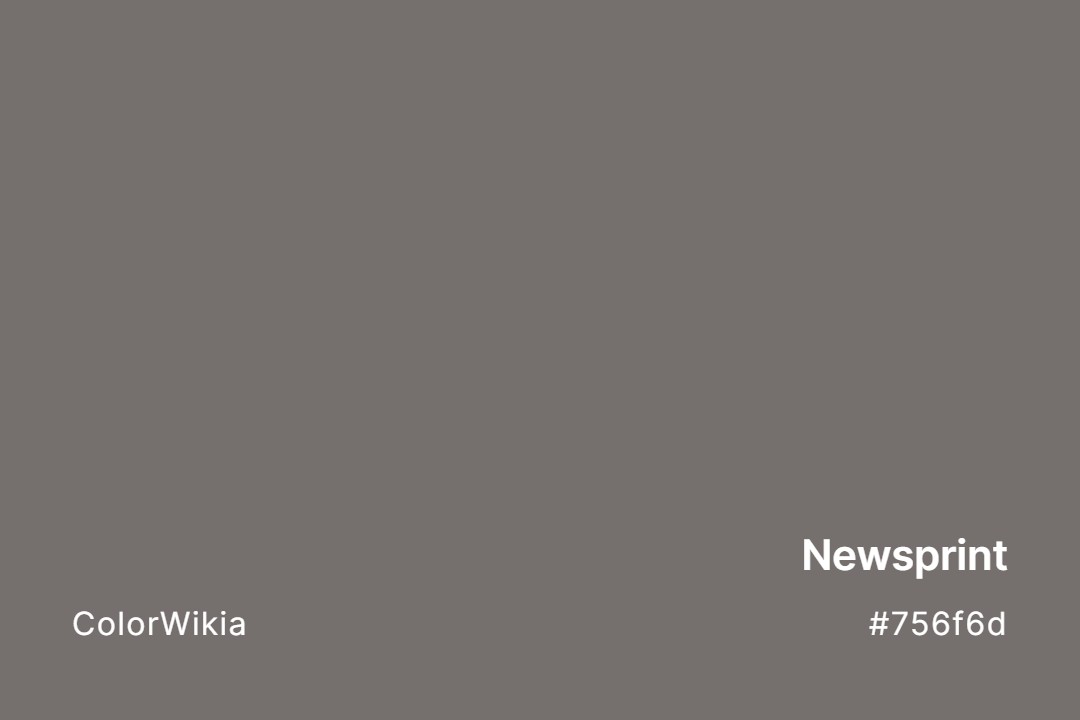 Newsprint Color – #756f6d: Codes and Complete Breakdown