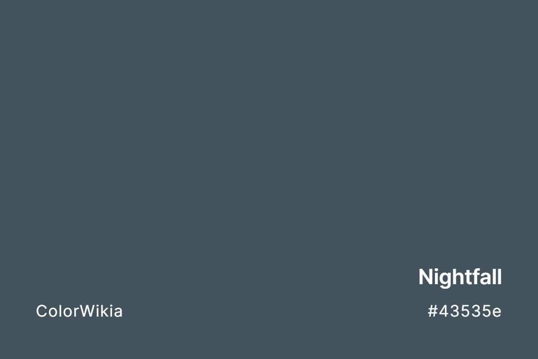 Nightfall Color – #43535e: Codes and Complete Breakdown