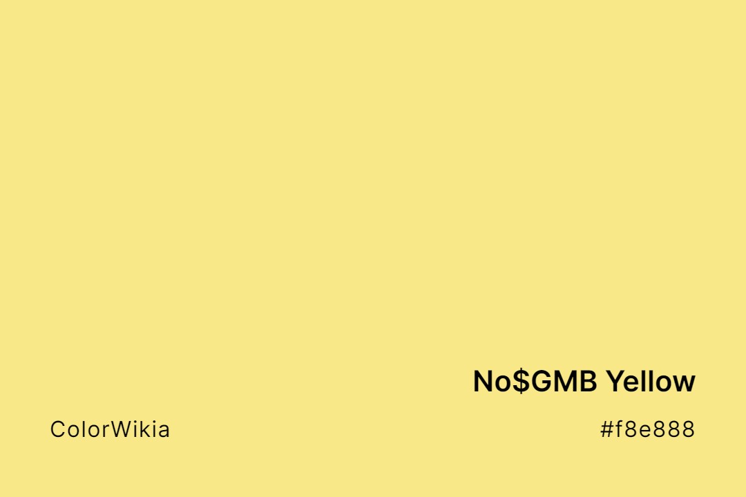 No$GMB Yellow Color – #f8e888: Codes and Complete Breakdown